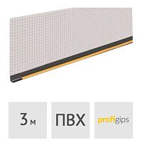 Профиль оконный примыкающий 6 мм с сеткой, длина 3 м, графитовый