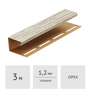 J-профиль Docke LUX 3 м, орех