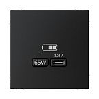 Розетка Systeme Electric ARTGALLERY USB Type-C, карбон