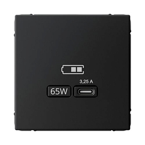 Розетка Systeme Electric ARTGALLERY USB Type-C, карбон