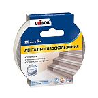 Лента противоскольжения клейкая прозрачная 25 мм х 5 м UNIBOB
