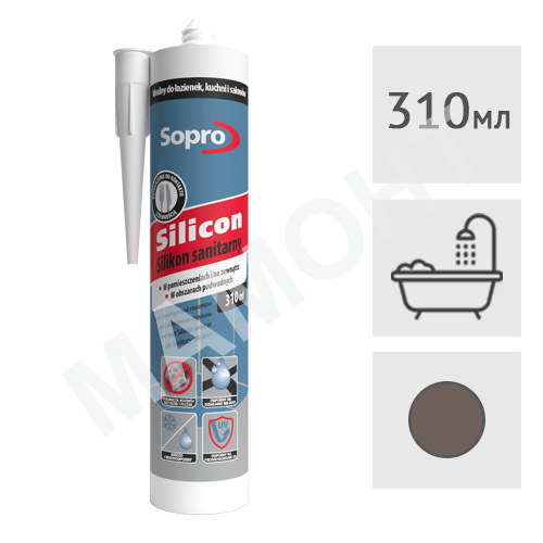 Силиконовый герметик Sopro 270 (70) темно-серый, 310 мл