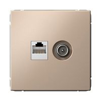 Розетка Systeme Electric ARTGALLERY двойная ТВ + компьютерная RJ45, песочный