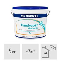 Шпатлевка готовая Terraco Handycoat acrilic Washable interior, 5 кг