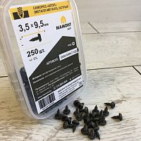 Саморез 3.5*9.5 мм для листового металла "клоп", фосфат, острый 250 шт. МАМОНТ