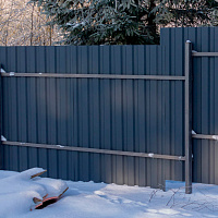 Профнастил МП-20 А 2 х 1,15 м (RAL 7024, графит) 0,45 мм