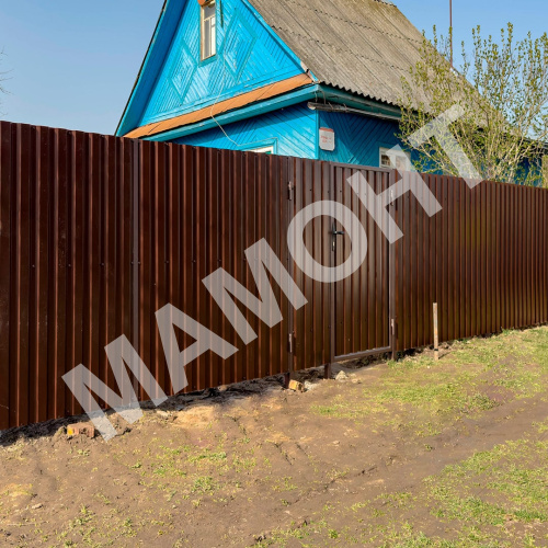 Профнастил МП-20 А 2 х 1,15 м (RAL 8017, темно-коричневый) 0,45 мм