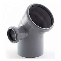 Отвод комбинированный ПП для внутренней канализации с доп. входом слева 110х50 мм х45°