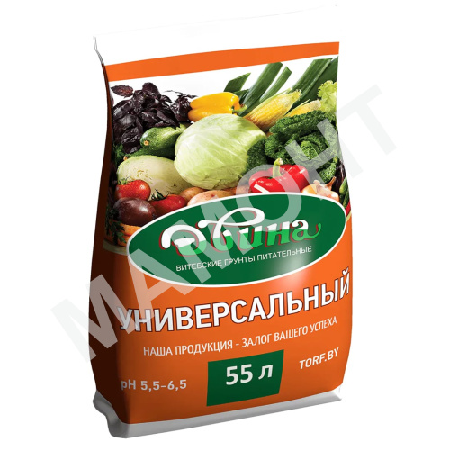 Грунт торфяной питательный Двина Универсальный (pH 5,5-6,5) 55 л