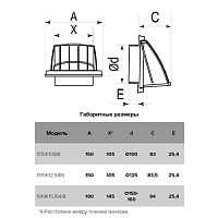 Выход стенной вытяжной с обратным клапаном ERA