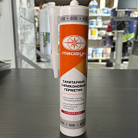 Силиконовый герметик Тайфун санитарный (035) серый, 280 мл