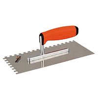 Гладилка нержавеющая 130*280мм ручка 2К, зуб 10*10мм Motive (040754)