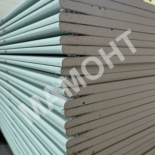 Гипсокартон стеновой (12.5 мм) огне-влагостойкий Knauf 120 x 250 см - Фото 4