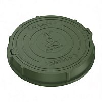 Люк канализационный композитный легкий Plastkraft A30 зеленый