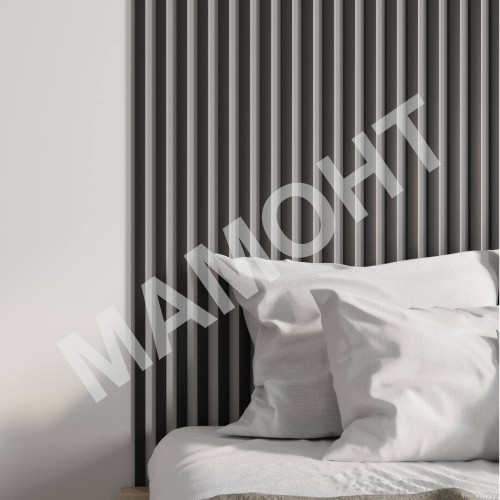 Интерьерная рейка МДФ STELLA Милана Black Edition 20 x 30 x 2700 мм - Фото 3