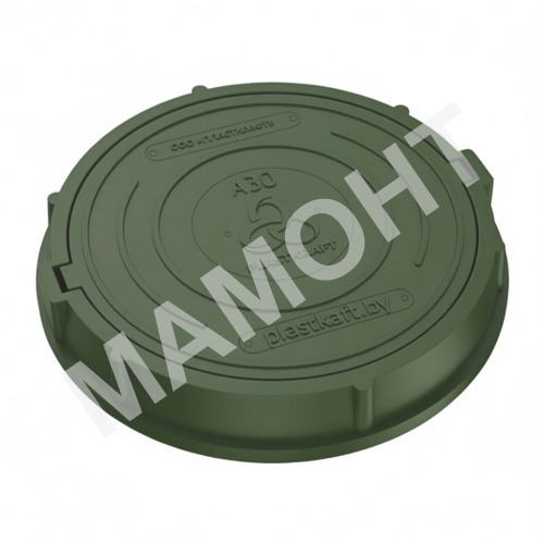 Люк канализационный композитный легкий Plastkraft A30 зеленый