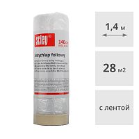Пленка защитная с малярной лентой  "Антибрызг" SCLEY, 1,4 x 20 м (28 м2)