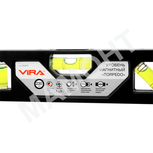 Уровень торпедо магнитный 230 мм VIRA (100408)