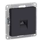 Розетка Systeme Electric ATLASDESIGN компьютерная  RJ45, карбон
