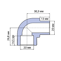 Угольник ПП внутренний / наружный 90° Wavin Ekoplastik