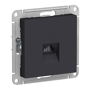 Розетка Systeme Electric ATLASDESIGN компьютерная  RJ45, карбон