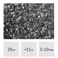 Щебень гранитный декоративный черный 5-10 мм, (20 кг)