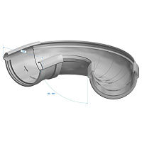Угол желоба 60°-160° Docke Lux ПВХ 141 мм, шоколад