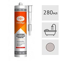 Силиконовый герметик Тайфун санитарный (034) светло-серый, 280 мл