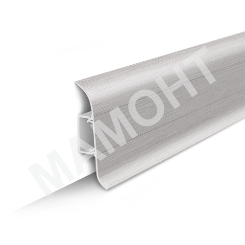 Плинтус напольный Ideal Классик 186 Алюминий