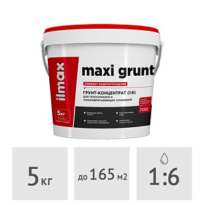 Грунтовка концентрат для газосиликата ilmax maxi grunt, 5 кг