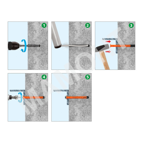 Дюбель рамный с шурупом RD-H 10 x 140 мм цилиндр нейлон ЕКТ (B009550)