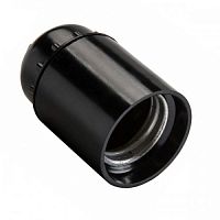 Патрон карболитовый подвесной Е27 черный без кольца