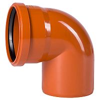 Отвод 87° ПВХ для наружной канализации KGB