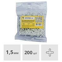 Крестики для кафеля 1,5 мм 200 шт Лакки Виннэр