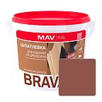 Шпатлевка акриловая MAV BRAVA ACRYL PROFI-1, махагон, 0,5 л (0,7 кг)