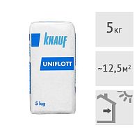 Шпатлевка гипсовая для заделки стыков ГКЛ Knauf Uniflot, 5 кг