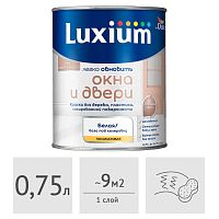 Краска Luxium (Dulux) Окна и Двери полуматовая, 0,75 л