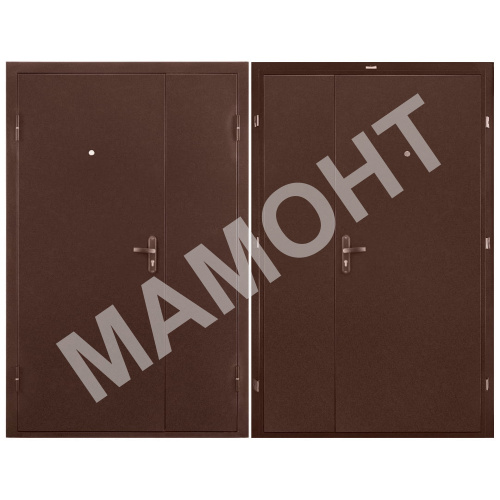 Дверь ПРОФИ (DL) двустворчатая Антик медь / Антик медь Промет