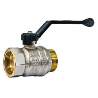 Кран шаровый латунный полнопроходной МР рычаг хром. LD Pride