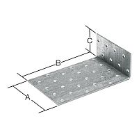 Уголок крепежный анкерный KUL 40 x 80 x 40 мм, металл 1,5 мм