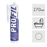 Силиконовый герметик Soudal Profil санитарный прозрачный, 270 мл