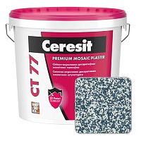 Штукатурка мозаичная силикон-акриловая Ceresit CT 77, CANADA 5, 25 кг