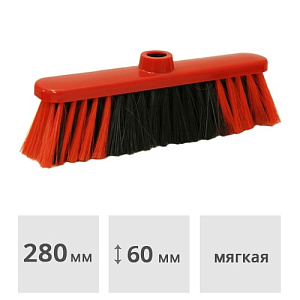 Щетка для уборки IDEA ЛЮКС красная, мягкий ворс (М 5103)