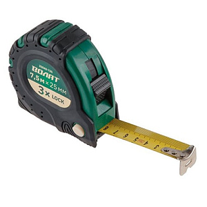 Рулетка 7,5 м x 25 мм в обрезиненном корпусе ВОЛАТ (20040-725)