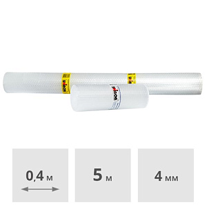 Пленка полиэтиленовая воздушно-пузырьковая бесцветная 0,4 х 5 м UNIBOB