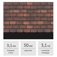 Гибкая черепица Docke PIE PREMIUM Женева кофе, 3,1 м2
