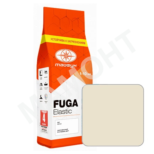 Затирка для швов Тайфун FUGA Elastic №118 жасминовая, 2 кг