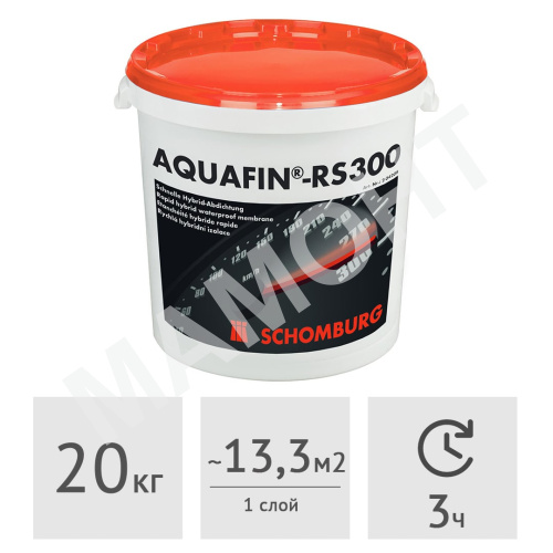 Быстрая гибридная гидроизоляция двухкомпонентная SCHOMBURG AQUAFIN RS 300, 20 кг