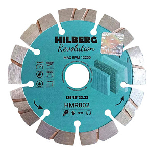 Алмазный круг 125 х 22.23 мм Турбо-сегментный Revolution Hilberg (HMR802)