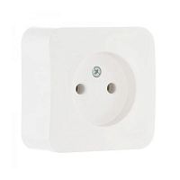 Розетка Systeme Electric BLANCA открытой установки без заземления, белый